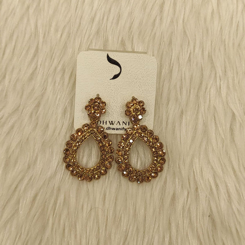 Dhwani Gold Plated Austrian Stone Dangler Earrings