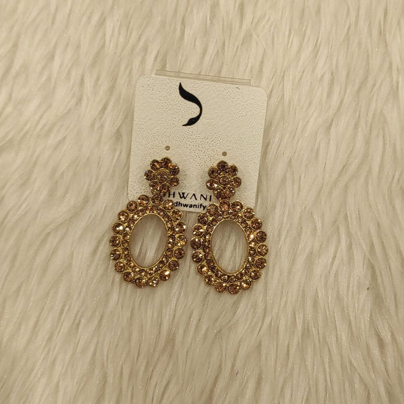 Dhwani Gold Plated Austrian Stone Dangler Earrings