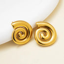 Bevy Pearls Modern Wave Design Studs Earrings