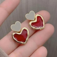 Bevy Pearl Heart Shape Meenakari Dangler Earrigns 
