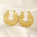 Bevy Pearls Modern Wave Design Hoop Earrings