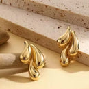 Bevy Pearls Premium Designer Twisted Drop Stud Earrings