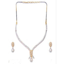 Sian 2 Tone Plated American Diamond Necklace Set