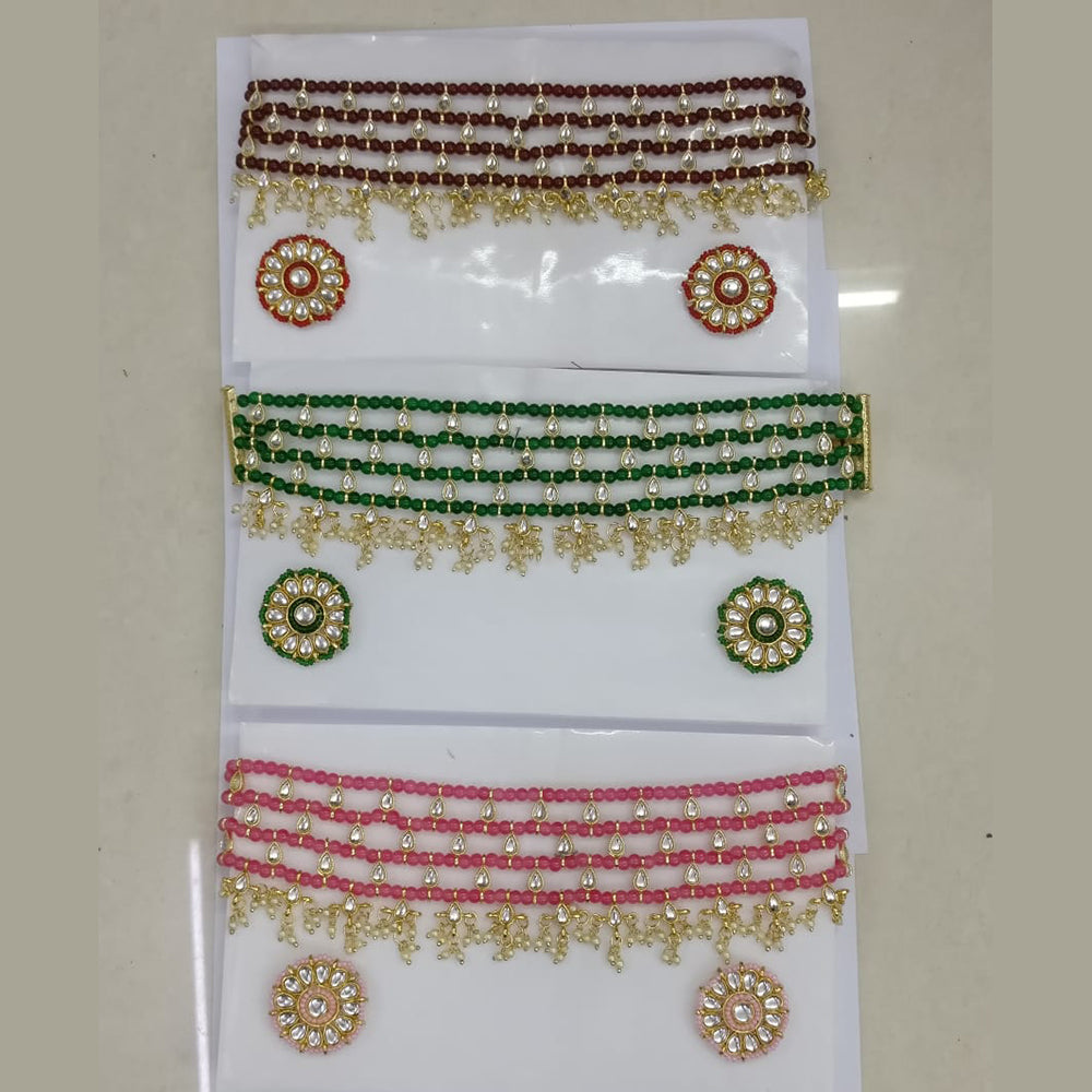 Midas Touch Statement Choker with Kundan and Classic Beadwork