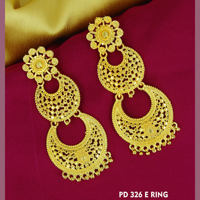 Mahavir Gold Plated Dangler Earrings