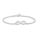 Mahi Silver-Tone Infinity Payal Anklet for Women | Minimal Chain Anklet with Lobster Clasp Adjustable Size (PL1100141R)