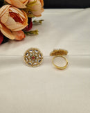 LAFZ  Floral Motif with Pearl Beading - PMRG18