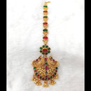 Lalso Lifestyle Elegant Pota Stone And Pearl Maangtikka for Women