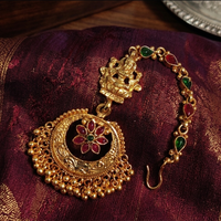 Lalso Lifestyle Elegant Pota Stone And Pearl Maangtikka for Women