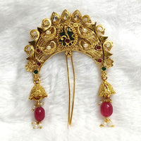 Lalso Lifestyle Designer Hair Jewellery Hair Accessories Aambada Khopa Veni Bun Brooch Juda Pin Hair Pin For Women