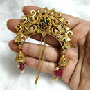 Lalso Lifestyle Designer Hair Jewellery Hair Accessories Aambada Khopa Veni Bun Brooch Juda Pin Hair Pin For Women