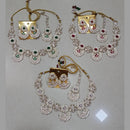 Midas Touch Glam Kundan Stone And Pearl Choker Necklace Set  (Assorted Designs)