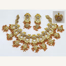 Midas Touch Glam Kundan Stone And Pearl Choker Necklace Set