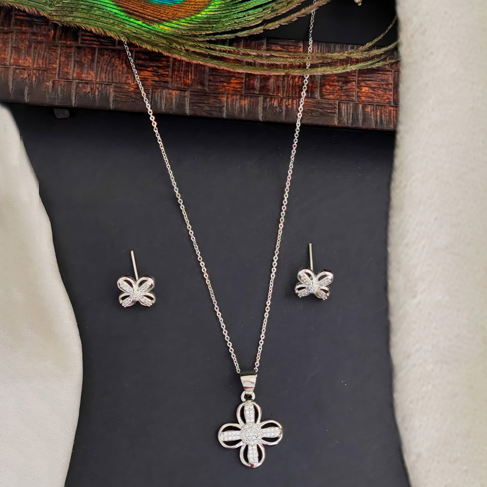 Js Fashion Stylish Austrian Stone Chain Pendant Set