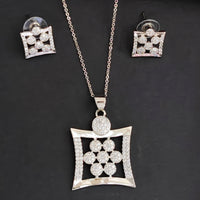 Js Fashion Stylish Austrian Stone Chain Pendant Set