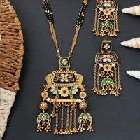 Js Fashion  Heritage Rajwadi Polish Full Stone Party Wear Pendant SetSet
