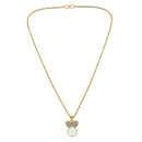 Mahi Gold Plated White Meenakari Work and Crystals Cute Necklace Pendant for Women (PS1101871GWhi)