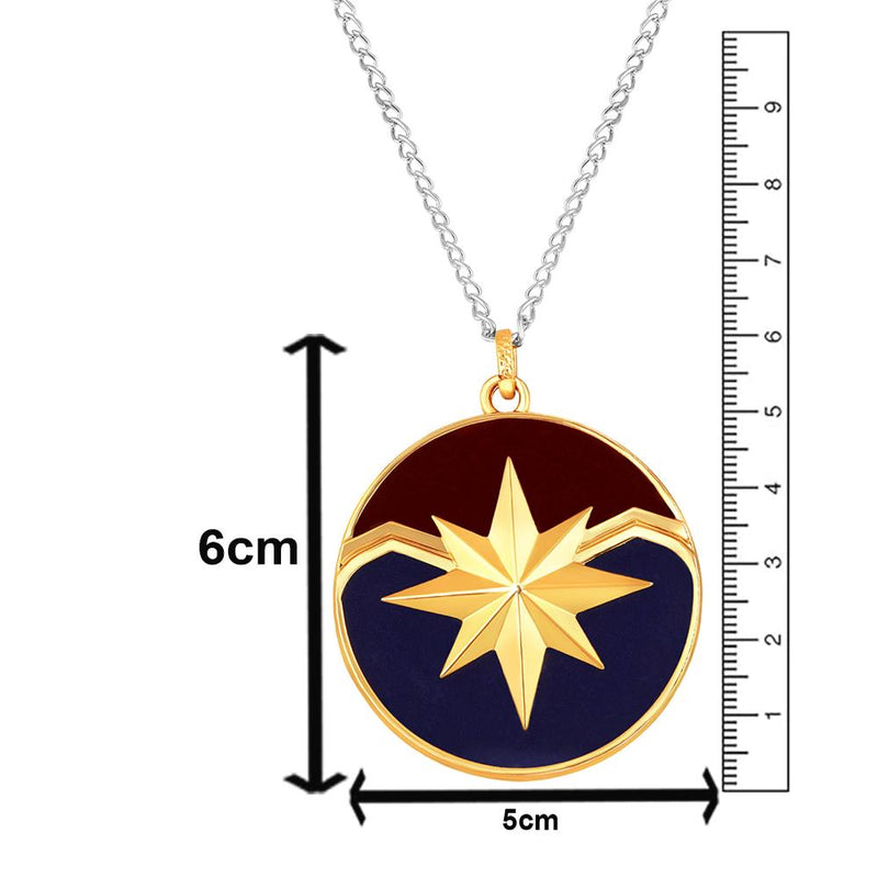 Mahi Meenakari Work Hollywood Movie Inspired Shield Pendant Locket Necklace for Men and Women (PS1101905M)