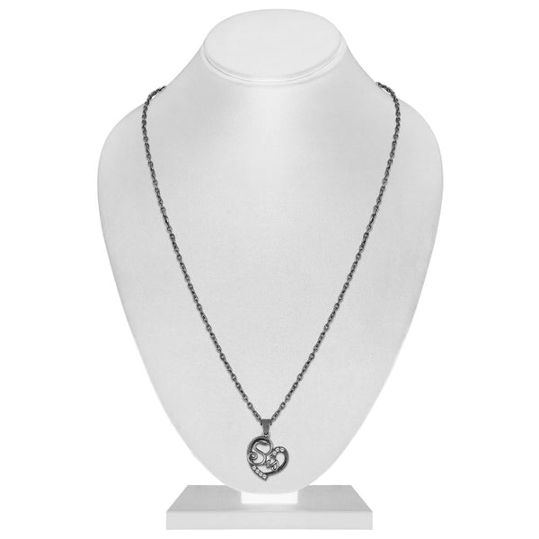 Mahi Sis Engraved in Heart Pendant Necklace with Chain for Sister (PS1101921B)