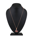 Mahi Swan-Shaped Pendant Necklace with Purple Monalisa Catseye Marquise Stones on Silver-Tone Chain | Elegant Daily & Party Wear for Women (PS1101963ZPur)