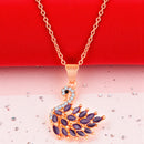 Mahi Swan-Shaped Pendant Necklace with Purple Monalisa Catseye Marquise Stones on Silver-Tone Chain | Elegant Daily & Party Wear for Women (PS1101963ZPur)