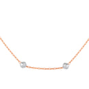 Mahi Elegant Rose Gold Plated Minimal Beaded Chain Necklace Stylish Neck Chain for Women (PS1101970Z)