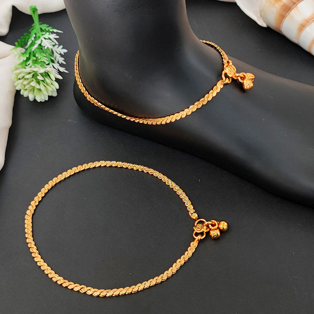 JS Fashion Royal High Gold Designer Anklet (Payal)