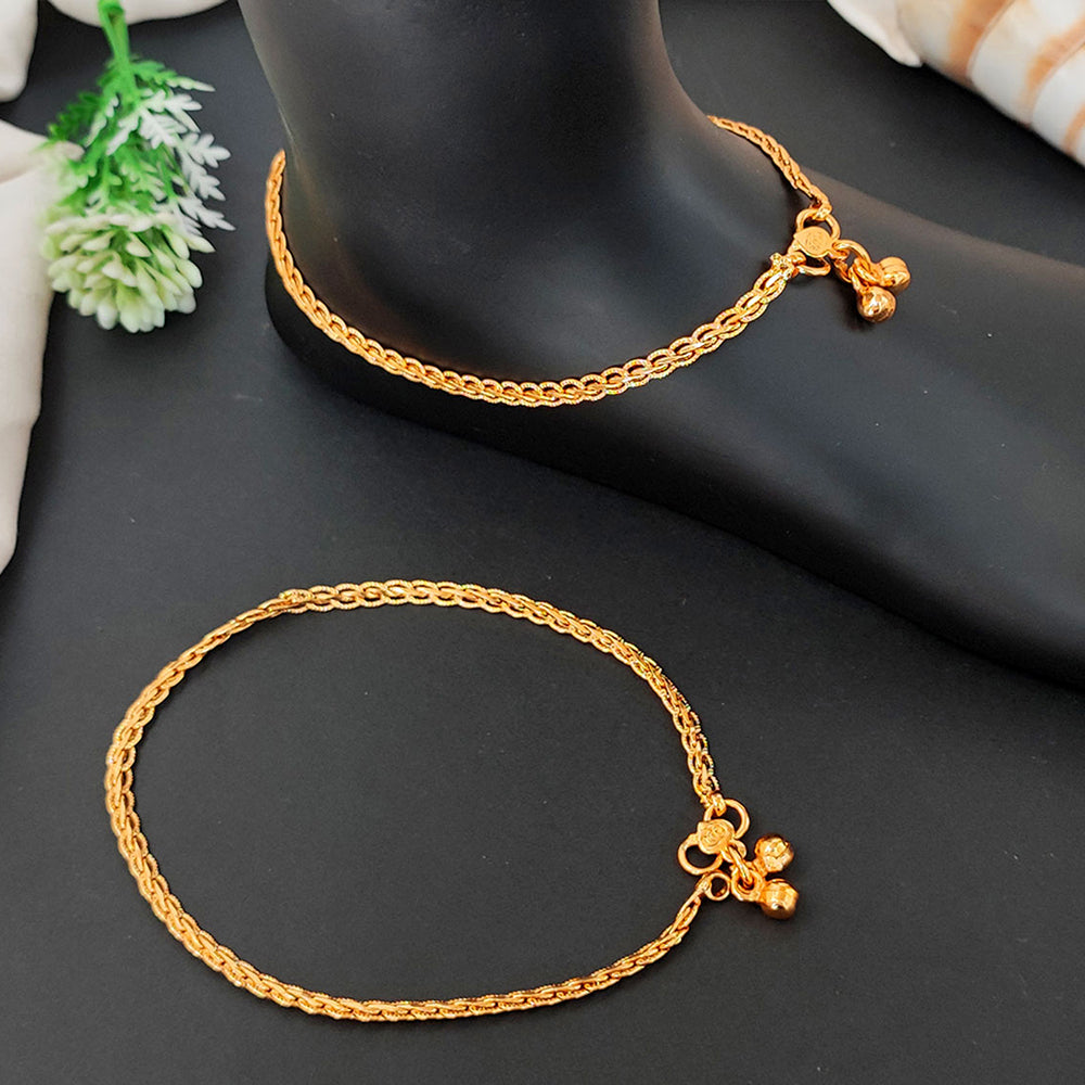 JS Fashion Royal High Gold Designer Anklet (Payal)
