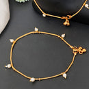 JS Fashion Royal High Gold Pearl Designer Anklet (Payal)