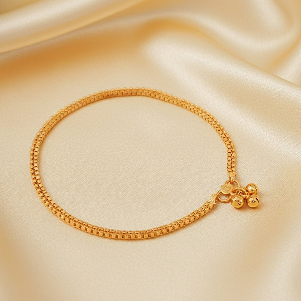 JS Fashion Royal High Gold Pearl Designer Anklet (Payal)