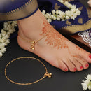 JS Fashion Royal High Gold Pearl Designer Anklet (Payal)