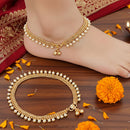 JS Fashion Royal High Gold Pearl Designer Anklet (Payal)