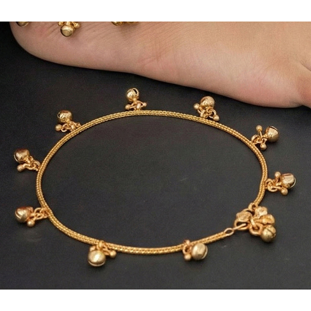 JS Fashion Royal High Gold Designer Anklet (Payal)