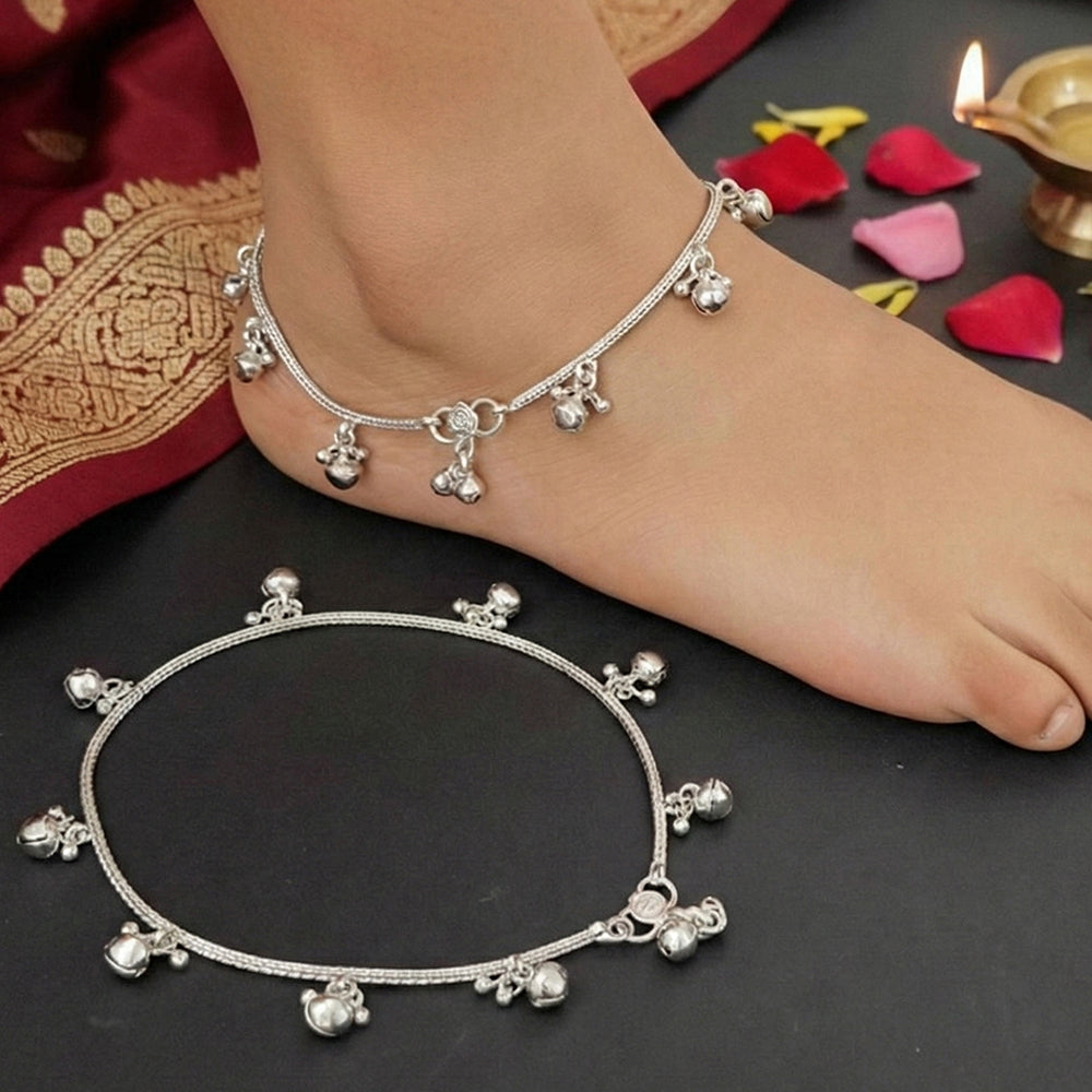 JS Fashion Royal Oxidised Plated Ghungroo Designer Anklet (Payal)