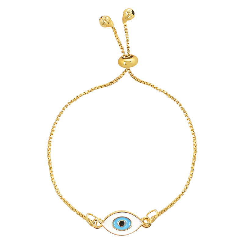 Etnico I Jewels Rakshabandhan Enamel Evil Eye lumba Rakhi For Bhabhi/Sister (R129-L)