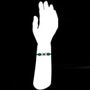 Mahi Rhodium Plated Green Crystal Rakhi for Brother (RA1100718RGre)