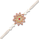 Mahi Traditional Kundan Brother Rakhi | Floral Design for Bhaiya (RA1100821G)