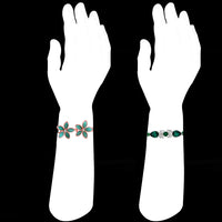 Mahi Combo of Two Beautiful Rakhis with Green and White Crystals for Brothers (RCO1105524M)