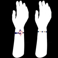 Mahi Ganesha and Evil Eye in Heart Combo of 2 Rakhis with Blue Crystals for Bhaiya (RCO1105526M)