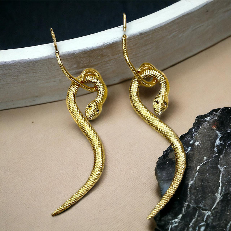 Raddhi Jewels Latest Fashion Stylish Drop Dangle Snake-Shaped Earrings For Women