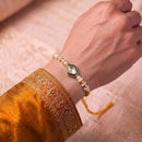 Js Fashion Premium Stone Pearl Designer Rakhi Combo Pack 3 for Brother