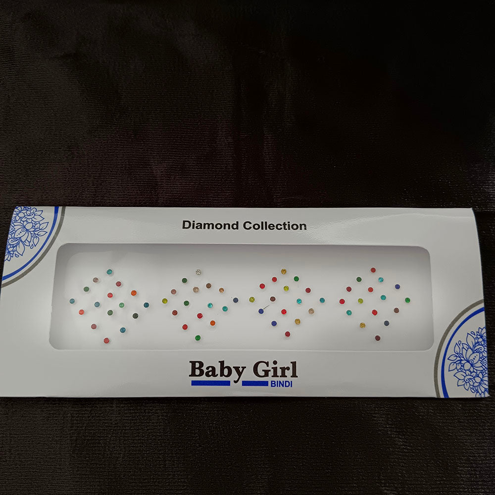 Baby Girl Bindi Sparkling Rainbow Diamond Multicolor Bindi