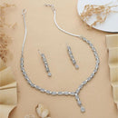 HR Sales Premium Quality Rhodium Plated Austrian Stone Necklace Set 