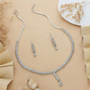 HR Sales Premium Quality Rhodium Plated Austrian Stone Necklace Set 