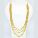 Mahavir Forming Look Gold Plated Long Necklace