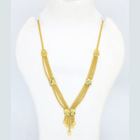 Mahavir Forming Look Gold Plated Long Necklace