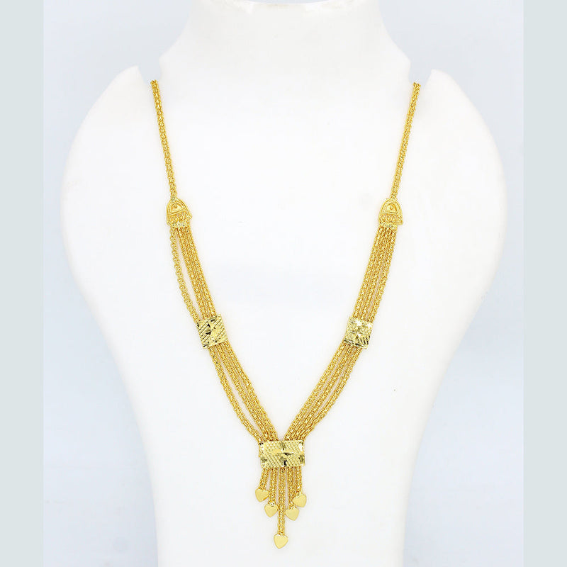 Mahavir Forming Look Gold Plated Long Necklace