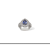 Sian Silver Plated American Diamond Ring