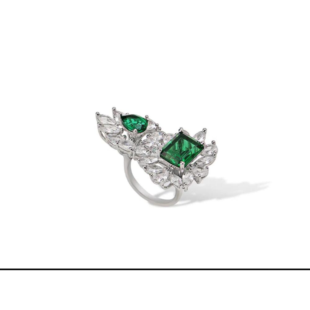 Sian Silver Plated American Diamond Ring