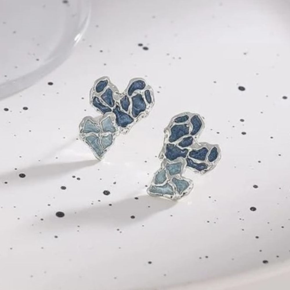 Bevy Pearls Heart Shape Studs Earrings  (Pack of 3)